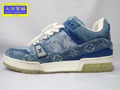 LOUIS VUITTON ルイ ヴィトン スニーカー LVトレイナーライン デニム メンズ 6 中古B 【送料無料】 A-9086【質屋出品】