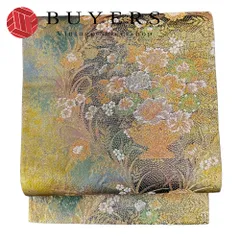 【中古】 袋帯 箔 豪華 正絹(金銀糸除く) ゴールド 礼装用 フォーマル 和装 呉服 和服 きもの レディース 女性