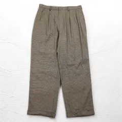 Polo by Ralph Lauren 90年代 タック ワイド スラックスパンツ L グレンチェック サスペンダーボタン