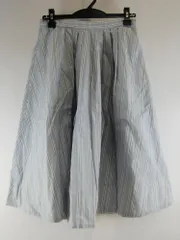 【USED/B】MARGARET HOWELL マーガレットハウエル コットンストライプフレアスカート サイズ1