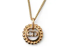 クリスチャンディオール ネックレス ヴィンテージ Christian Dior CDロゴ/サークル ゴールド【中古】