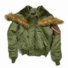ALPHA INDUSTRIES アルファインダストリーズ N-2B フライトジャケット 短丈 ファー y2k カーキ Sサイズ  平成