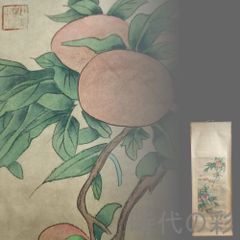 中国古美術.清時代.冷枚款.花鳥図.宣紙画.三尺手描き.肉筆.掛け軸.絵画