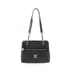 シャネル CHANEL ショルダーバッグ ココマーク ブラック キャビアスキン(グレインドカーフ) ココボール チェーントート レディース Used A