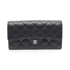 シャネル CHANEL 二つ折り長財布 クラシック ロング フラップ ウォレット マトラッセ AP0241 ブラック レザー カーフ（牛革） マトラッセ ZIP長財布 レディース