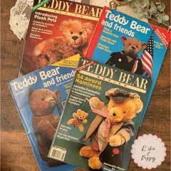 ヴィンテージ 洋書  テディベア 雑誌 4冊セット  広告 イラスト満載 ジャンクジャーナル 素材 紙モノ まとめ売り