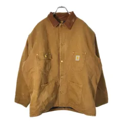 00年代 USA製 Carhartt カーハート ミシガンチョアコート 大きいサイズ ブラウン(メンズ 50 Regular)中古 古着 X2202