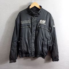 elf エルフ レーシング ジップアップ ジャケット ライダース バイク モーターサイクル ライディング ツーリング ナイロン ブラック系 LL A293