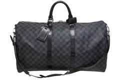 LOUIS VUITTON ルイヴィトン キーポル バンドリエール55 ボストンバッグ N41413 ダミエグラフィット ブラック 美品 中古 4b011417