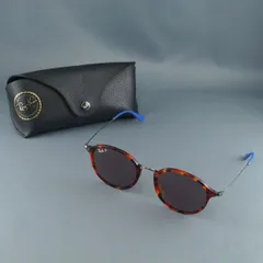 サングラス Ray-Ban RB2447-F 1245/W0 USED美品 レイバン ブラウン ラウンド クラシカル ケース付き アイウェア 眼鏡 中古 X8379