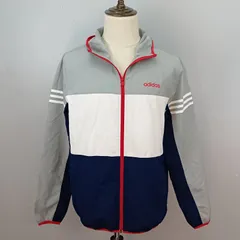 adidas neo　Lサイズ　トラックジャケット　ウィンドブレーカー　フルジップアップ　スリーストライプス　アディダス ネオ