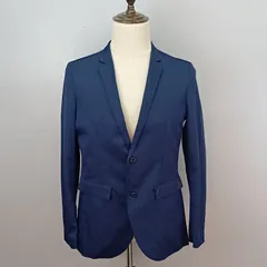 adidas　Мサイズ　テーラードジャケット　シングル　ネイビー　アディダス