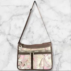 レスポートサック ショルダーバッグ ペイズリー ピンク系 軽量 ナイロン