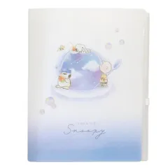 スヌーピー[ポケットファイル]ファスナー付6ポケットクリアファイル/ソライロスヌーピー ピーナッツ