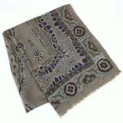 T エトロ ETRO ストール ショール シルク ウール 混 イタリア製 ペイズリー柄 美品 51217Z34-20