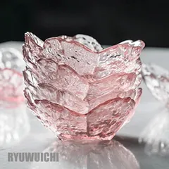 【新品?未使用】 ガラス製品 置物 小皿 桜桜柄 インテリア 雑貨 さくら ガラス細工 ガラス 硝子 オシャレ 可愛い 小鉢 食器 豆皿 デザート 