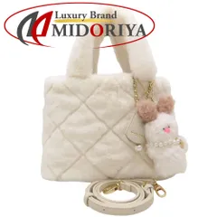 Samantha Thavasa サマンサタバサ プチチョイス キルティングファーバッグ 00122420245581 ハンドバッグ 2Way エコファー ホワイト レディース/353052【未使用】