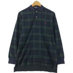 古着 ラルフローレン Ralph Lauren POLO by Ralph Lauren 長袖 チェック ポロシャツ メンズS相当/eaa528837