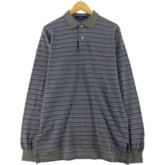 古着 90年代 ラルフローレン Ralph Lauren POLO SPORT ポロスポーツ 長袖 ボーダー ポロシャツ メンズL相当/eaa528828