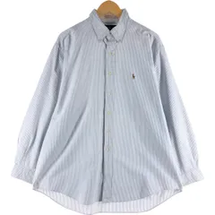 古着 ラルフローレン Ralph Lauren YARMOUTH 長袖 ボタンダウンストライプシャツ メンズXL相当/eaa537594