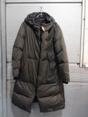 メンズ ZARA ダウンジャケット ロング丈 カーキ Lサイズ