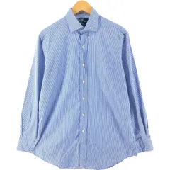 古着 ラルフローレン Ralph Lauren POLO by Ralph Lauren REGENT CLASSIC FIT ワイドカラー 長袖 コットンストライプシャツ/eaa541096