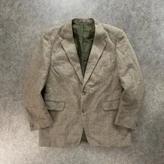 英国製 70s Vintage Brook Taverner Tailored Jacket ブルックタヴァナー テーラードジャケット シングル ヘリンボーン チェック柄 ウール混 グレー系 ヴィンテージ ビンテージ メンズ 大きいサイズ