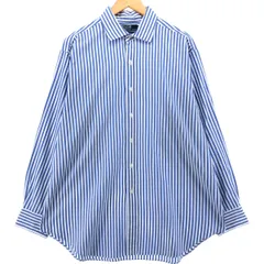 古着 ラルフローレン Ralph Lauren CUSTOM FIT ストライプ柄 長袖 コットンストライプシャツ メンズXXL相当/eaa540775