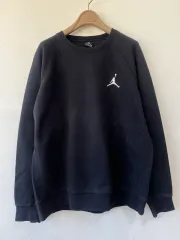 ナイキジョーダン メンズ ブラック スウェットシャツ ラウンドTシャツ XL