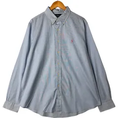 古着 ラルフローレン Ralph Lauren CUSTOM FIT 長袖 ボタンダウンシャツ メンズXL相当/eaa560288