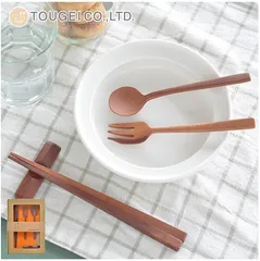 ②【ナチュレ ギフト お箸セット 木製カトラリー 4点セット スプーン フォーク 箸 箸置き】4522685011844
