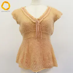 バーバリーブルーレーベル BURBERRYBLUELABEL 半袖ニット トップス プルオーバー モヘヤ混 レディース [x962047]