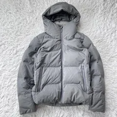 美品 UNIQLO ユニクロ ダウンジャケット 防寒 アウター シームレスダウンパー グレー 古着 83
