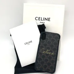 ◆CELINE◆セリーヌ トリオンフ iPhone X/XS ケース ブラウン ブラックのサムネイル