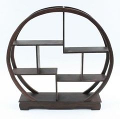 木製 飾り棚 円形 茶棚 透かし彫り 伝統工芸 - メルカリ