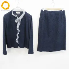 ハナエモリ HANAEMORI セットアップ スカートスーツ ジャケット ノーカラー スカート レース レディース [a989384]のサムネイル