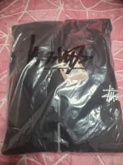 STUSSY ステューシー ブラック ジップアップ 裏起毛パーカー 新品