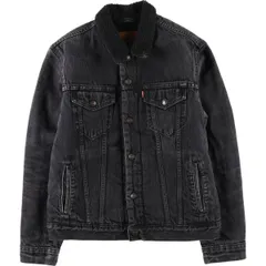 古着 リーバイス Levi's LEVI'S PREMIUM ユーロモデル 中綿入り ブラックデニムボアジャケット メンズM相当/eaa606581