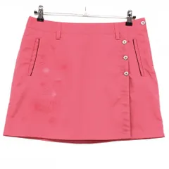 【美品】アディダス スカート ピンク ボタンシルバー  レディース OT/XG ゴルフウェア adidas