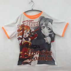 헌 옷 LOVE LIVE 러브라이브 Honoka Kosaka 타카사카 호노카 μ's 뮤즈 T셔츠 화이트 L 전면 프린트 스쿨 아이돌 애니메이션