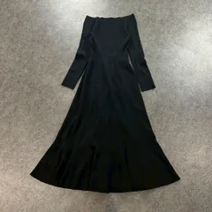 SNIDEL スナイデル 長袖 ニットワンピース ストレッチ 無地 ブラック 黒 レディース SWNO195053