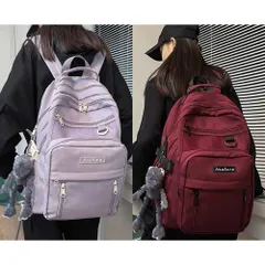 【６色】リュックサック 大容量 大きめ★バックパック  デイパック 黒白茶赤 レディース メンズ ユニセックス