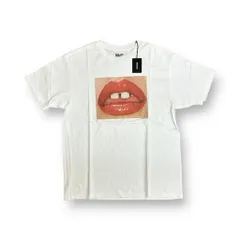 参考上代13200円 未使用 MINEDENIM Lips T-Shirt リップスTシャツ 半袖カットソー コラボ マインデニム 23MND-STL008-00 ホワイト XL （65439A）