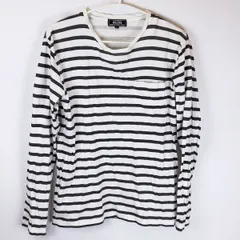 ビームス 長袖Tシャツ ボーダー M ホワイト/グレー メンズ BEAMS ロンT