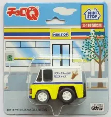 【中古】ミニカー チョロQ ミニストップ 配送車(ホワイト×イエロー)