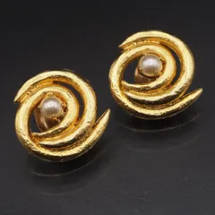 M367 PATRICK PARIS RETIF イヤリング フェイクパール ゴールド デザイン コスチュームジュエリー