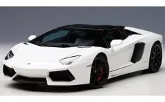 【中古】ミニカー 1/18 LAMBORGHINI AVENTADOR LP700-4 ROADSTER(ビアンコアイシス/ホワイト) 「Signature」 [74969]