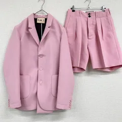 PLAN C　プランシー　セットアップ　テーラード　オーバージャケット　ショートパンツ　2点セット　ポリエステル　ピンク　イタリア製　レディース　38　a00885