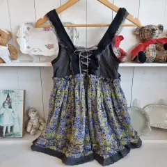 axes femme(アクシーズファム) フラワー フリル コルセット チュニック トップス