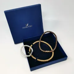 SWAROVSKI スワロフスキー　ネックレス　ブレスレット　セット　3点まとめ　ネックレス×2点　ブレスレット×1点　箱あり　中古美品　管理番号ARCYKO4434